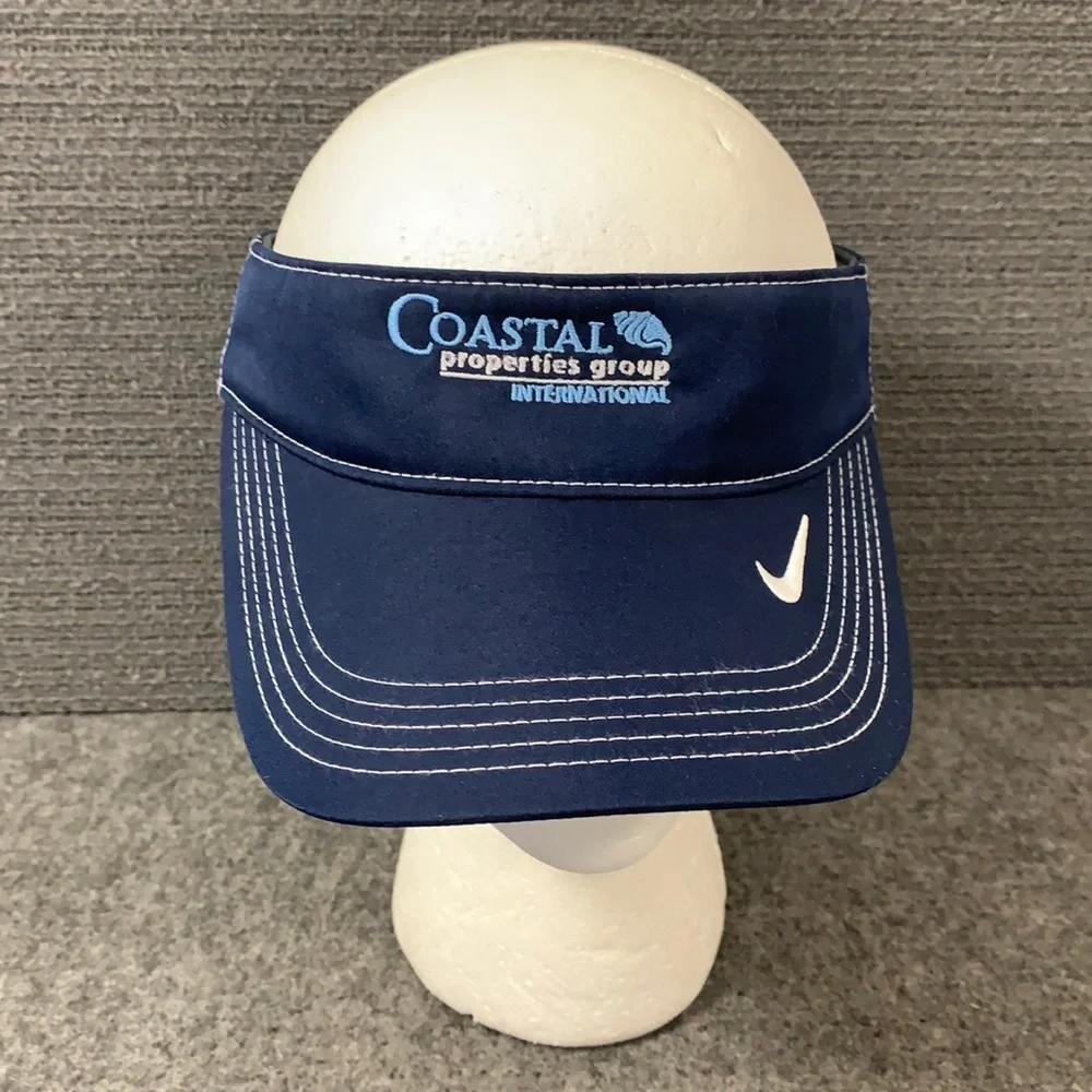Coastal Properties Group Nike Golf Visor Unisex OSFA Navy Embroidered Strapback - Picture 1 of 13